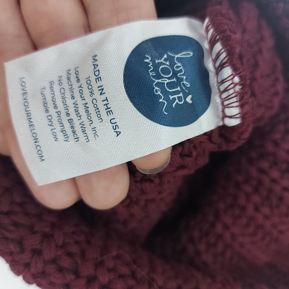 Love Your Melon Burgundy Cuffed Beanie - Picture 10 of 11